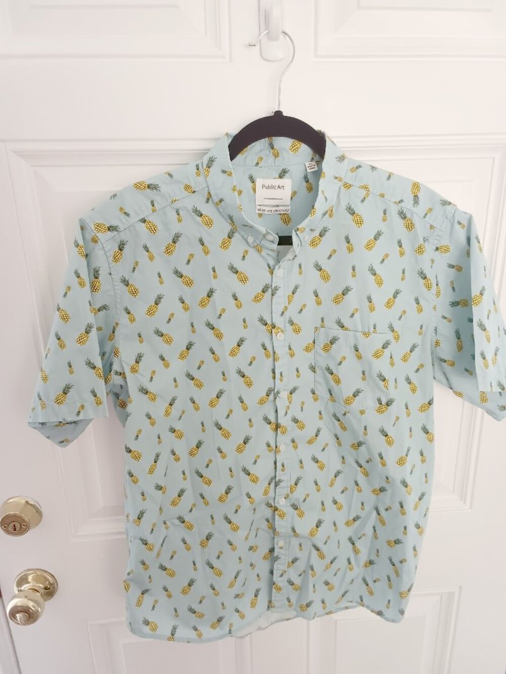 A Public Art 100% Cotton XL Men's Pineapple Shirt